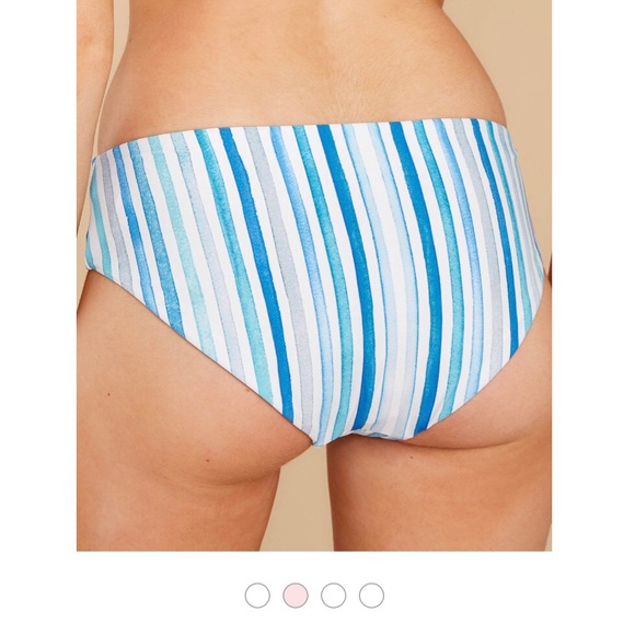 Palms Away Seaside Stripe Swim Bikini Blue Multi - Picture 6 of 12